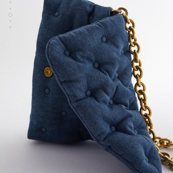 Zara quilted Denim crossbody bag - Picture 7 of 7